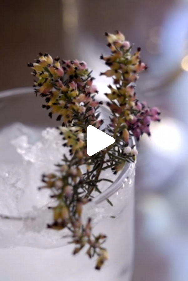 Click here to play the Snow Drink video. Visual: a glass basket filled with flowers